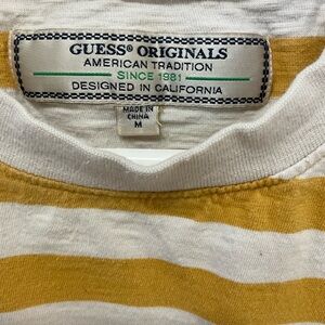 Guess Originals Stripped Unisex(Men’s Medium) Logo Tee A+++++